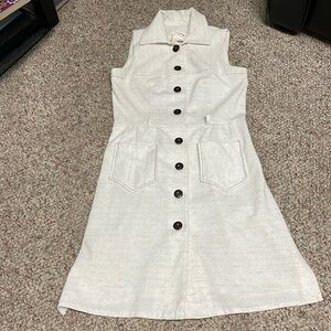 Vintage 60s Joseph ribkoff sleeveless button front dress